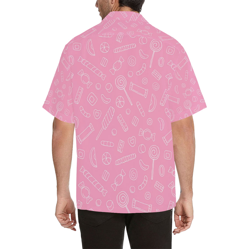 Sweet candy pink background Men's All Over Print Hawaiian Shirt