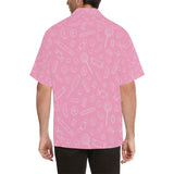 Sweet candy pink background Men's All Over Print Hawaiian Shirt