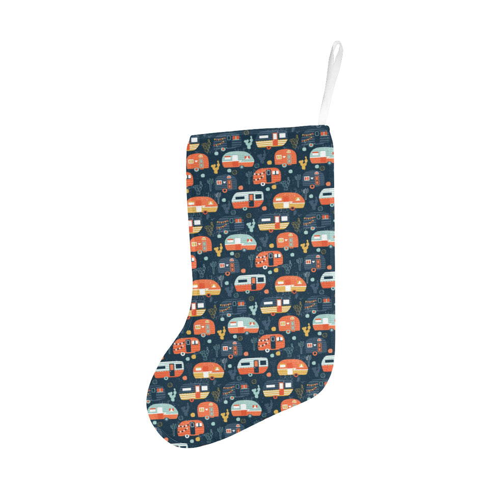 Camper Van Pattern Print Design 05 Christmas Stocking