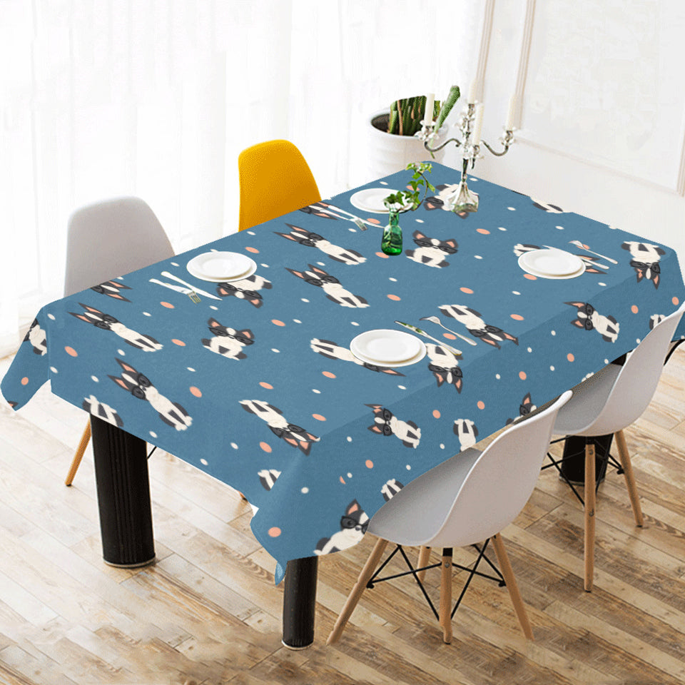 Cute boston terrier dog spattern Tablecloth