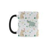 Cute Rhino pattern Morphing Mug Heat Changing Mug