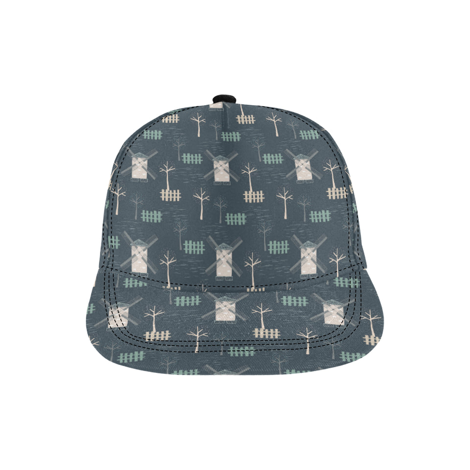 windmill tree pattern All Over Print Snapback Cap