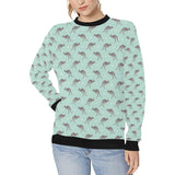 Kangaroo pattern background Women's Crew Neck Sweatshirt