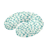 Green ginkgo leaves pattern U-Shaped Travel Neck Pillow