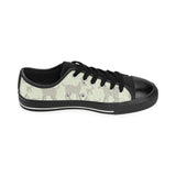 Little young goat pattern Men's Low Top Canvas Shoes Black