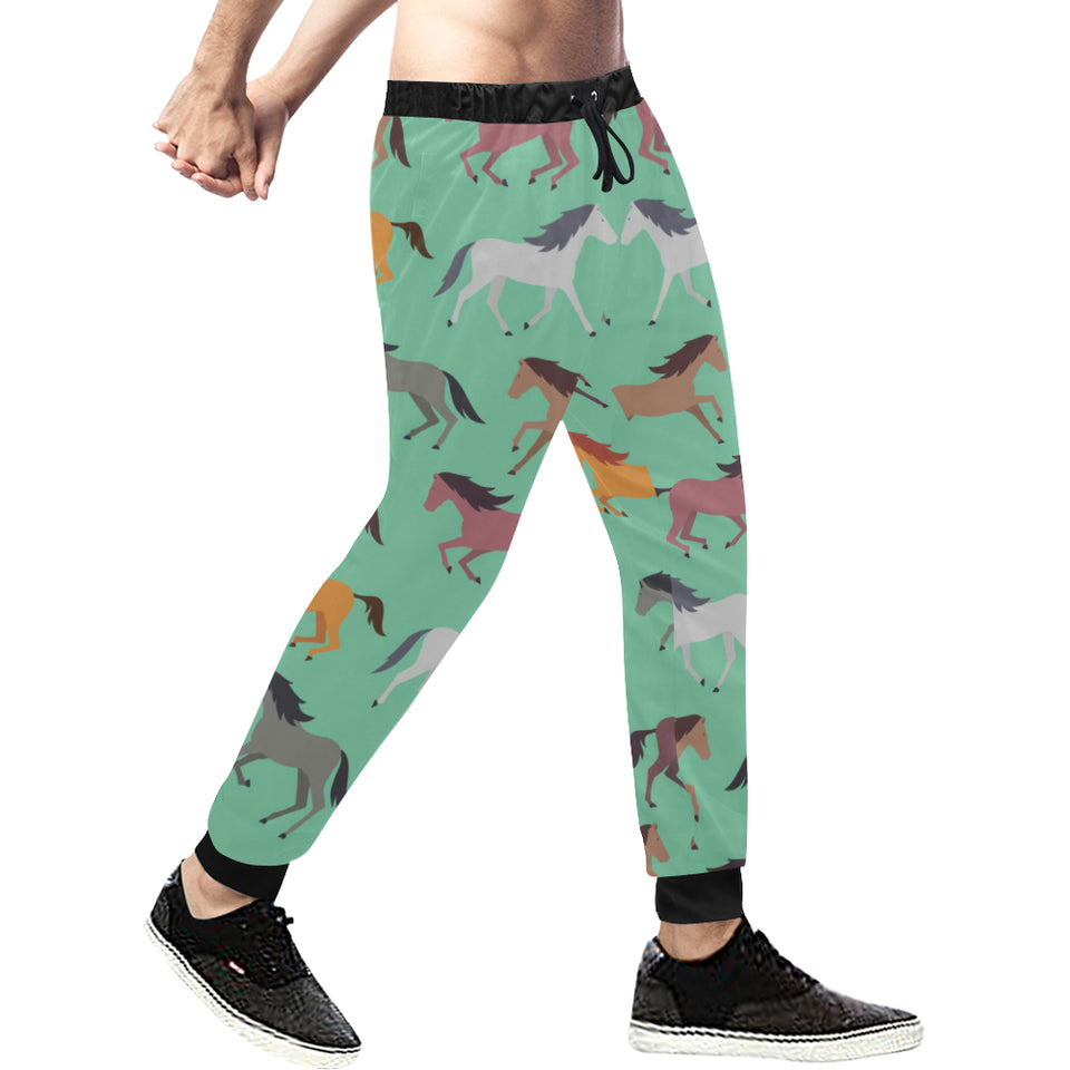 Colorful horses pattern Unisex Casual Sweatpants
