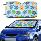 Alien Pattern Print Design 04 Car Sun Shade