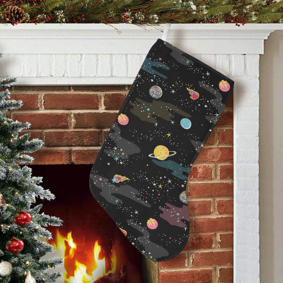 space pattern Christmas Stocking