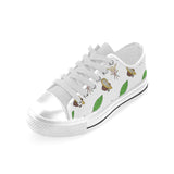 Color hand drawn cacao pattern Men's Low Top Shoes White
