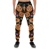 Pumpkin flowers spiderweb Halloween theme Unisex Casual Sweatpants