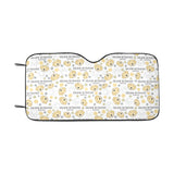 Golden Retriever Pattern Print Design 04 Car Sun Shade