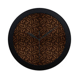 coffee bean pattern Elegant Black Wall Clock