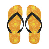 Sun orange background Unisex Flip Flops