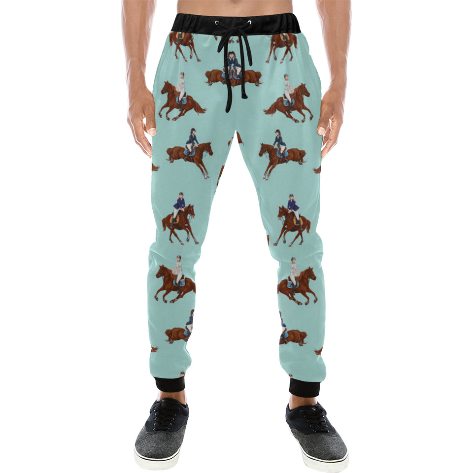 Horses running horses rider pattern Unisex Casual Sweatpants