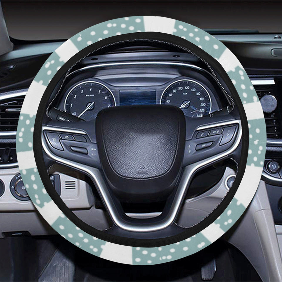 Crows christmas hat scarf Car Steering Wheel Cover