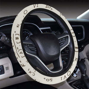 Chemistry Periodic Table Pattern Print Design 04 Car Steering Wheel Cover