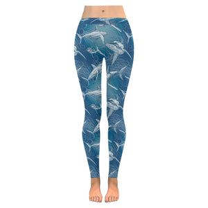 Shark hand drawn Women's Legging Fulfilled In US