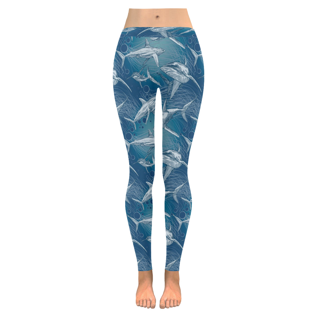 Shark hand drawn Women's Legging Fulfilled In US