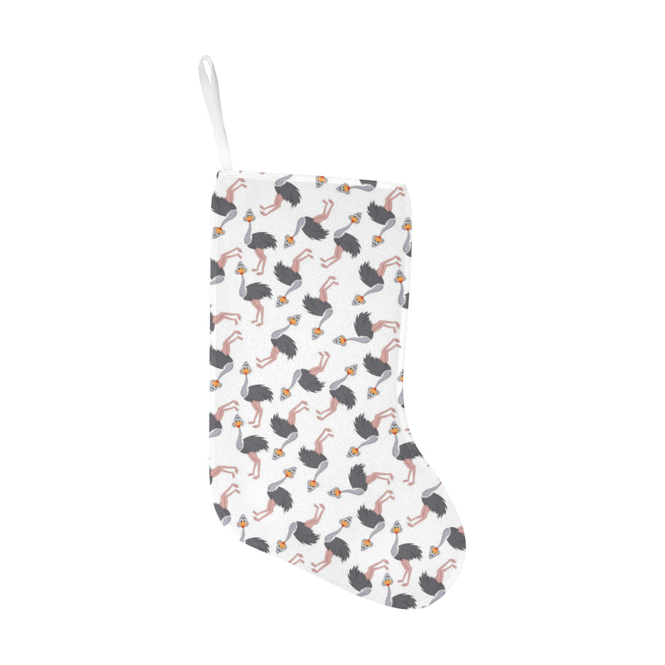 Ostrich Pattern Print Design 02 Christmas Stocking