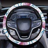 Purple seahorse blue coral pattern Car Steering Wheel Cover