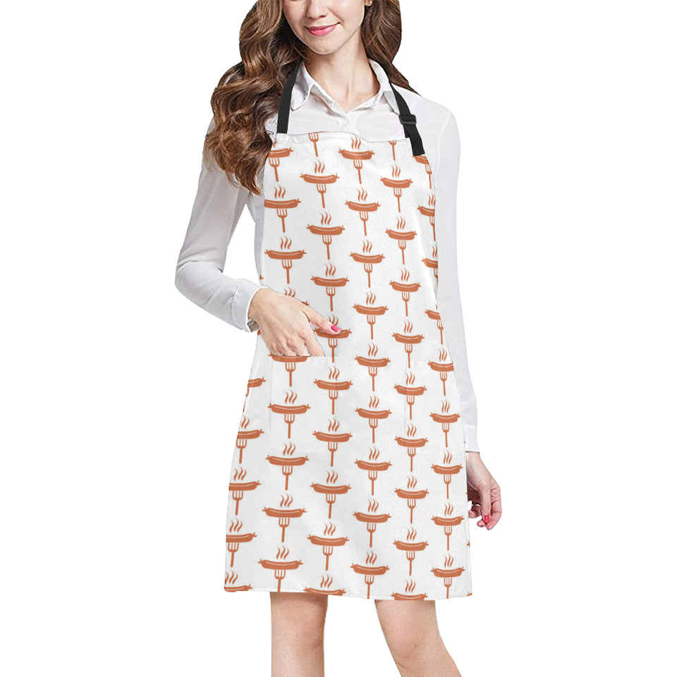 Sausage Pattern Print Design 05 All Over Print Adjustable Apron