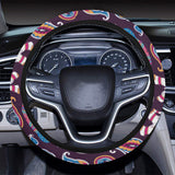 Elephant indian style ornament pattern Car Steering Wheel Cover