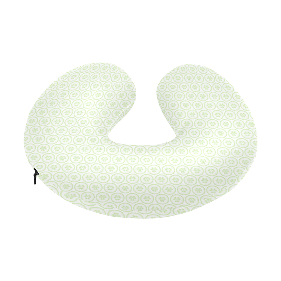 Cucumber pattern background U-Shaped Travel Neck Pillow