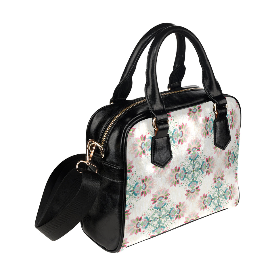 Square floral indian flower pattern Shoulder Handbag