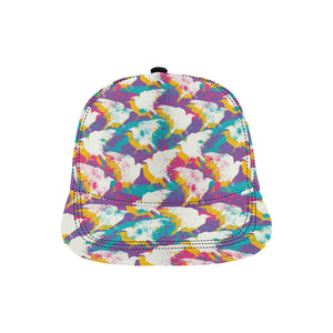 Colorful crow illustration pattern All Over Print Snapback Cap