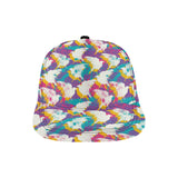 Colorful crow illustration pattern All Over Print Snapback Cap