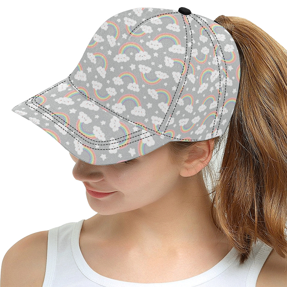 Cute rainbow clound star pattern All Over Print Snapback Cap