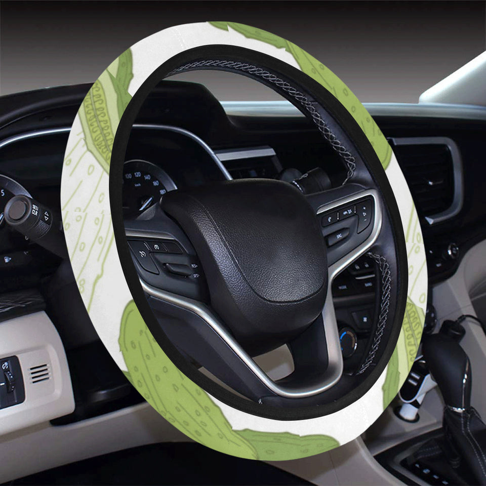 Cucumber sketch pattern Car Steering Wheel Cover