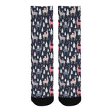 Deers Winter Christmas pattern Crew Socks