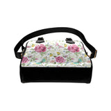 Hand drawn butterfly rose Shoulder Handbag