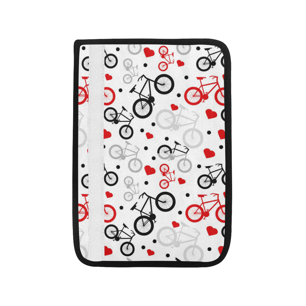 Bicycle Pattern Print Design 04 Car Seat Belt Cover