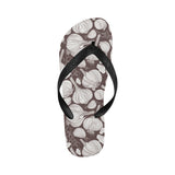 Garlic bulb dark background Unisex Flip Flops