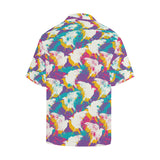 Colorful crow illustration pattern Men's All Over Print Hawaiian Shirt