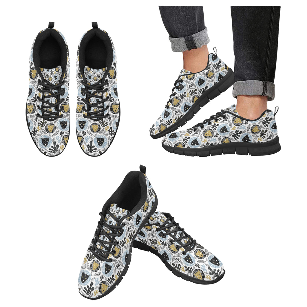 Lion Pattern Print Design 05 Men's Breathable Sneakers ( Model 055)