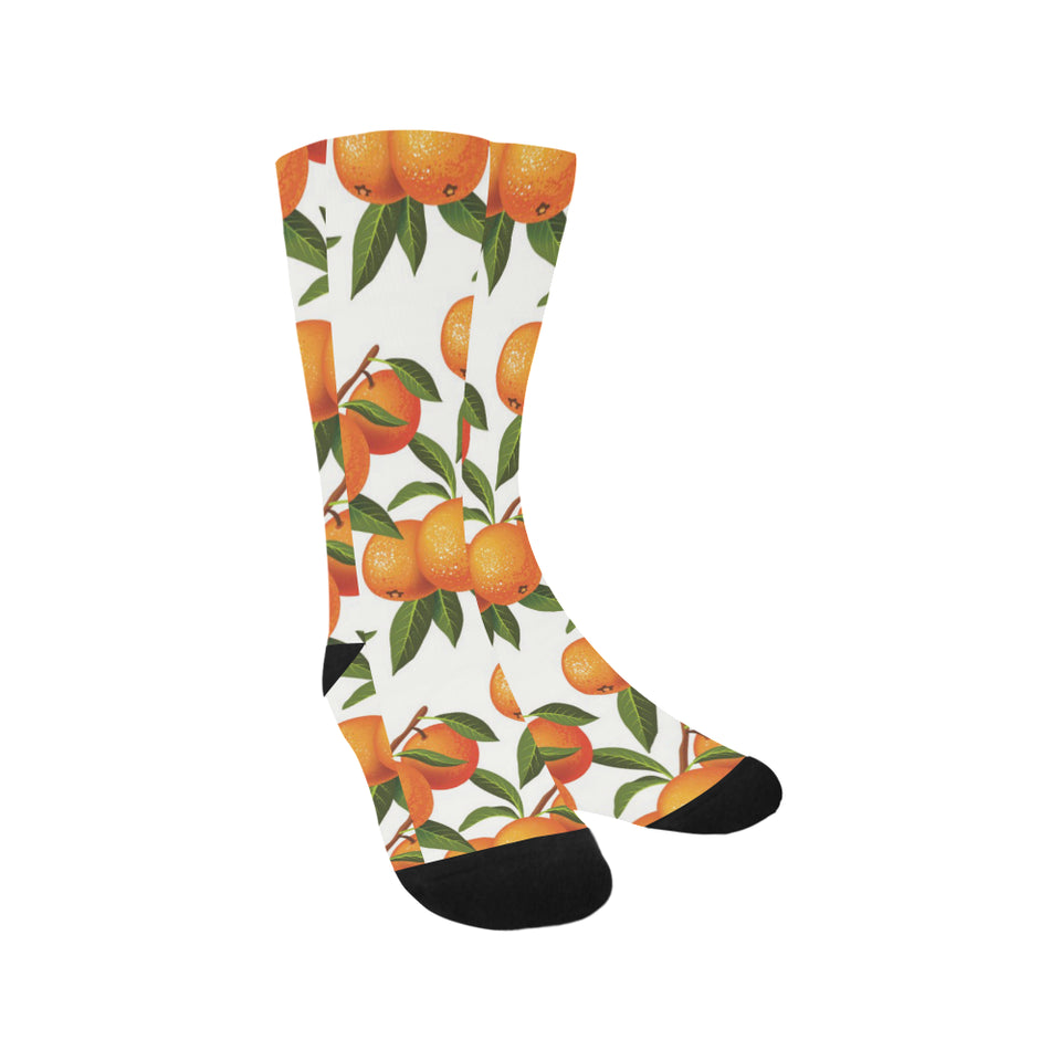 Oranges pattern background Crew Socks