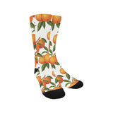 Oranges pattern background Crew Socks