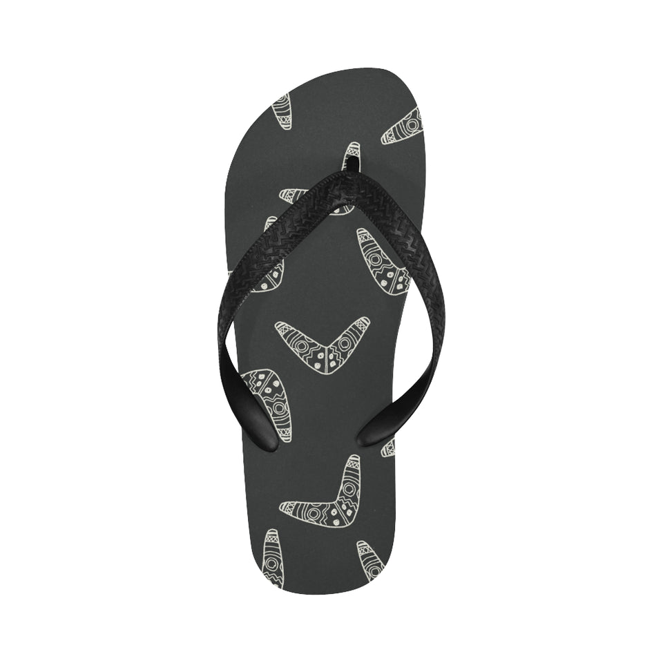 Hand drawn boomerang Australian aboriginal ornamen Unisex Flip Flops