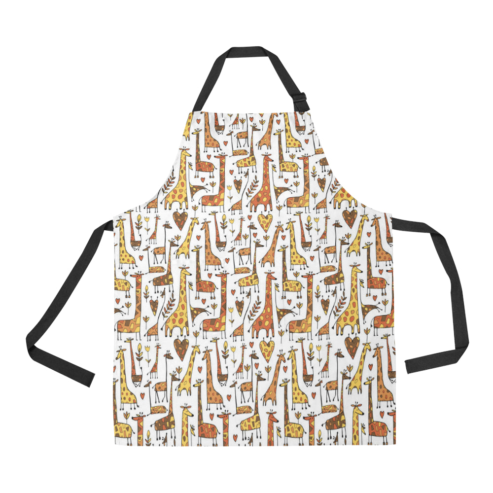 Giraffe Pattern Print Design 04 All Over Print Adjustable Apron