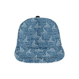 Hand drawn sailboat pattern All Over Print Snapback Cap