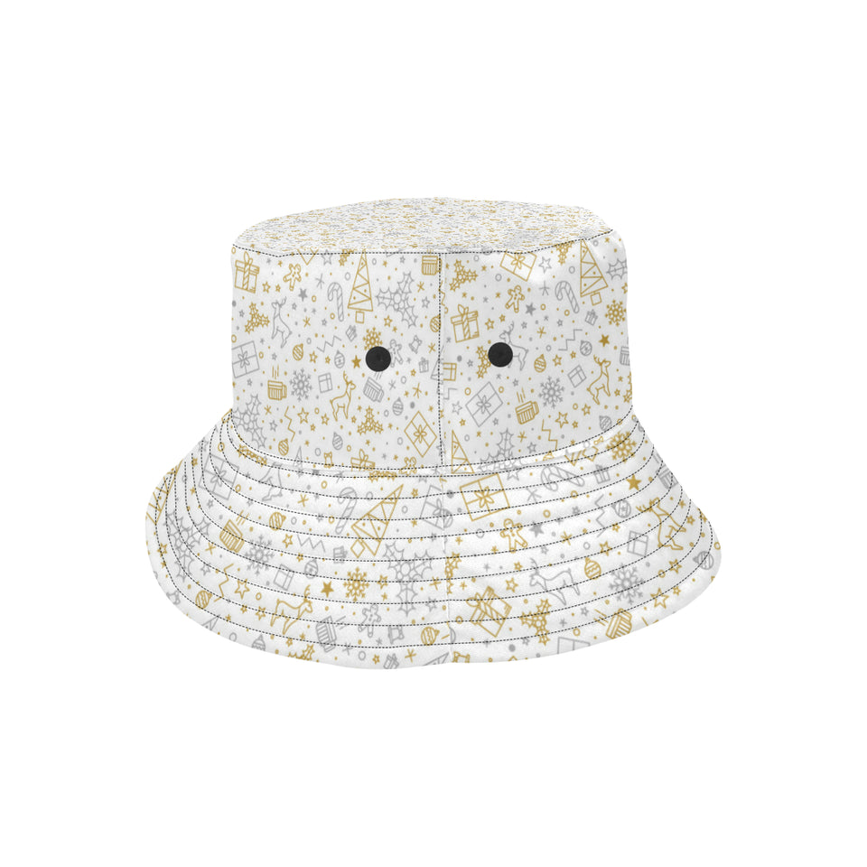 Christmas tree Christmas element Silver gold patte Unisex Bucket Hat