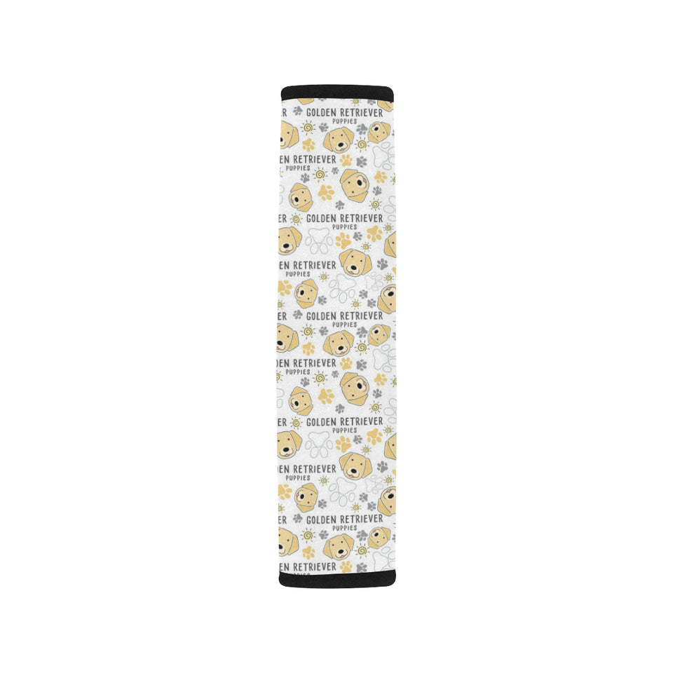 Golden Retriever Pattern Print Design 04 Car Seat Belt Cover
