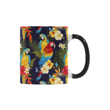 Colorful parrot flower pattern Morphing Mug Heat Changing Mug