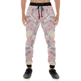Japanese crane rose pattern Unisex Casual Sweatpants