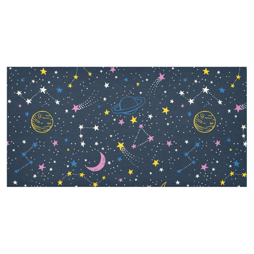 space pattern with planets, comets, constellations Tablecloth