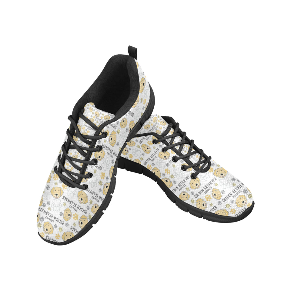 Golden Retriever Pattern Print Design 04 Women's Sneaker Shoes