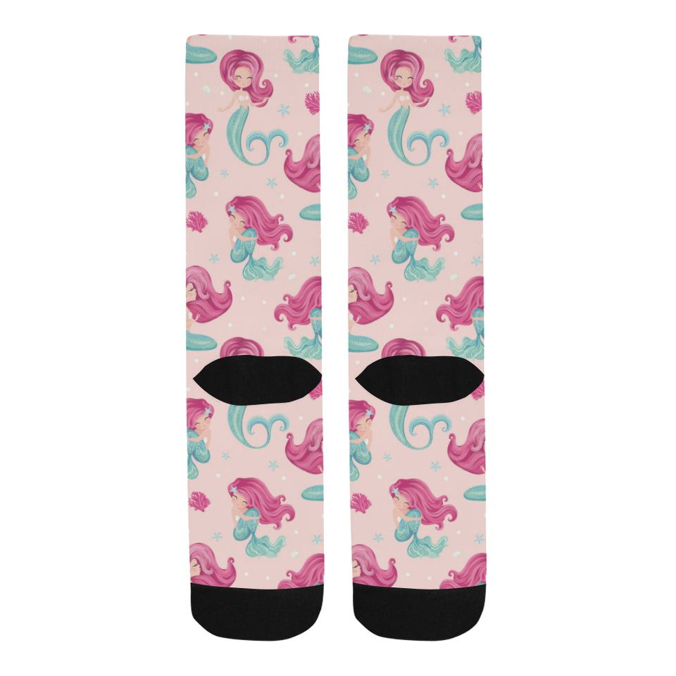 Cute little mermaid pattern Crew Socks